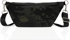 ~ SLING Faraday Bag ~ Data Security Cross-Body for Executive Travel ~ Tracking/Hacking Defense ~ Crystal Faraday Sleeve ~ Midnight Multicam