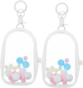 2Pcs Portable High Transparency PVC Doll Display Bag with Zipper Closure for Mini Figures Collectibles Storage for Home Exhibition and Store Use