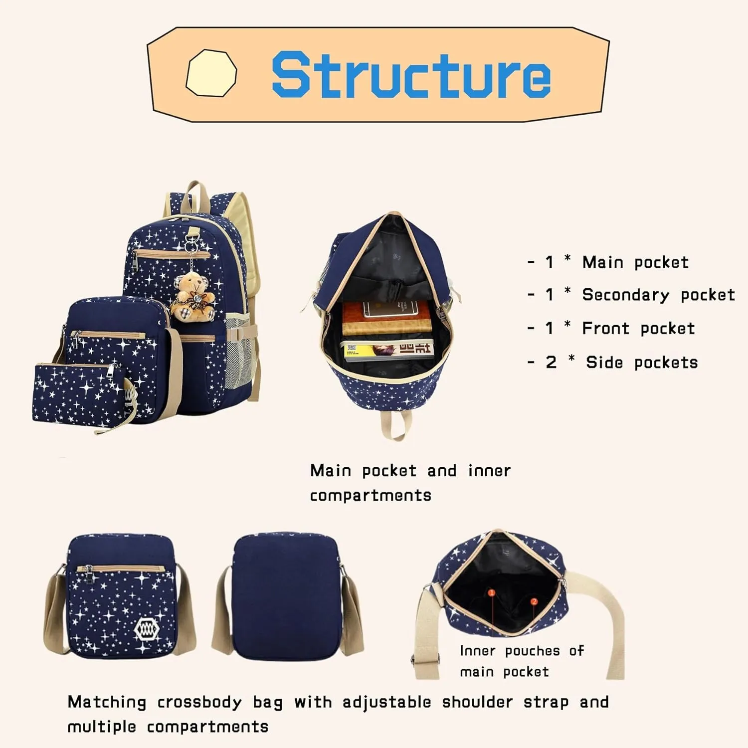 3 ,, ,  B-, Star Print-b