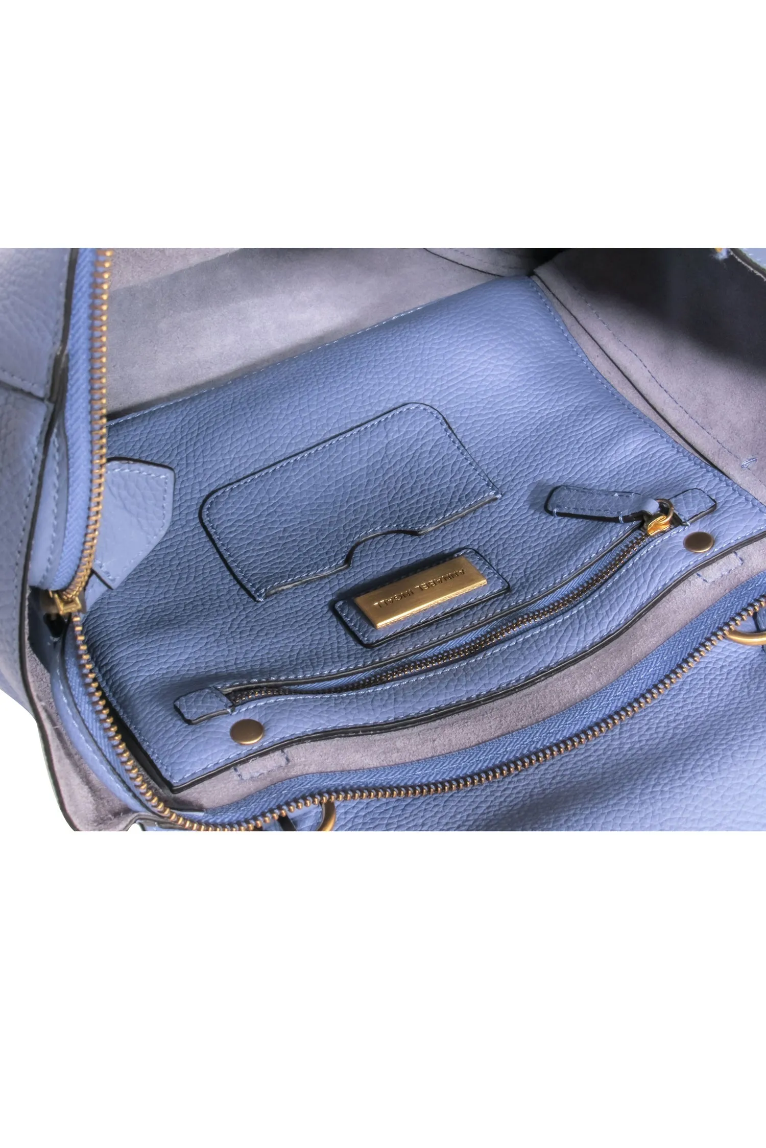 Annabel Ingall - Periwinkle Leather Convertible Satchel
