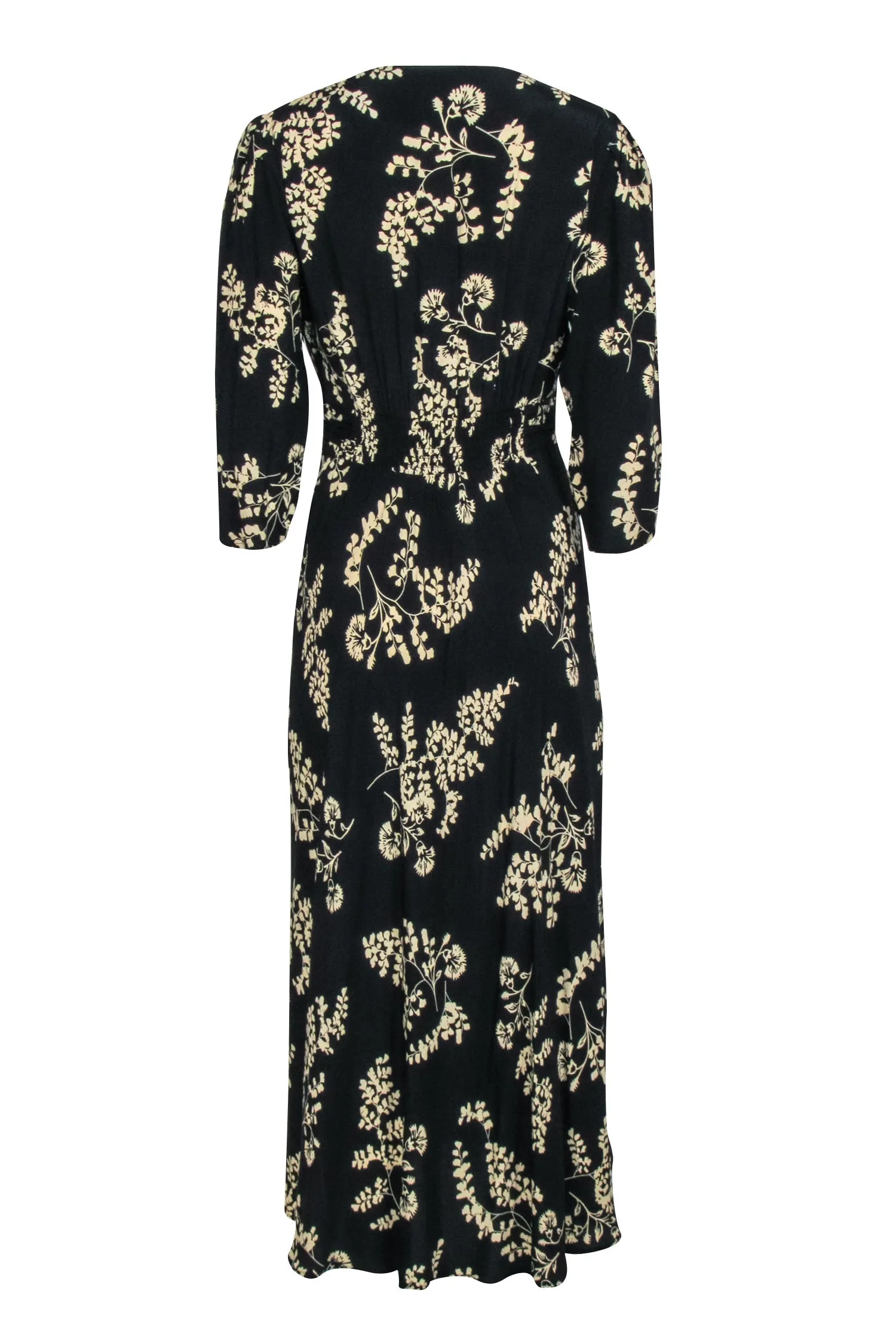 Ba&sh - Black & Ivory Floral Maxi Dress Sz M