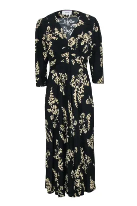 Ba&sh - Black & Ivory Floral Maxi Dress Sz M