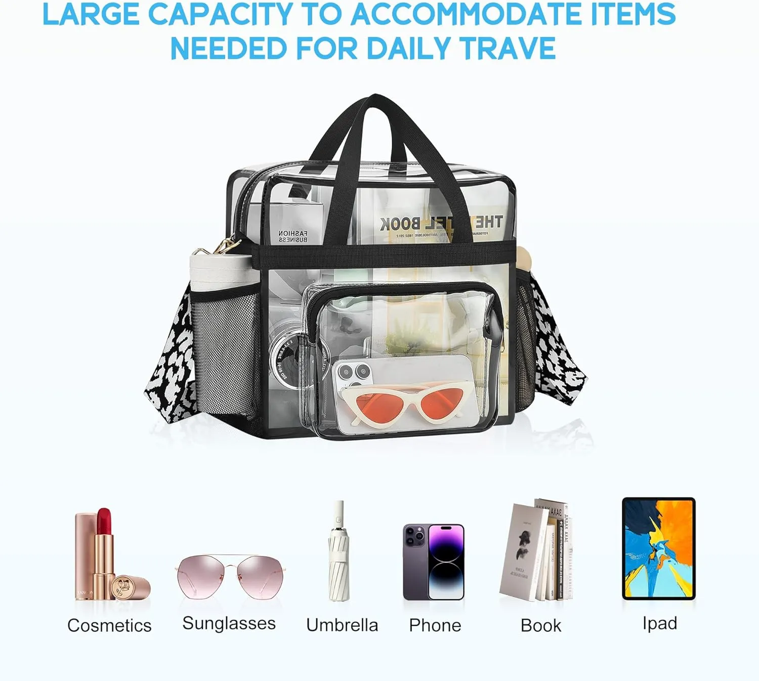 Bagenius Clear Bag Stadium Approved 12612 Clear bag for Stadium Events Sports Concert Festival Work