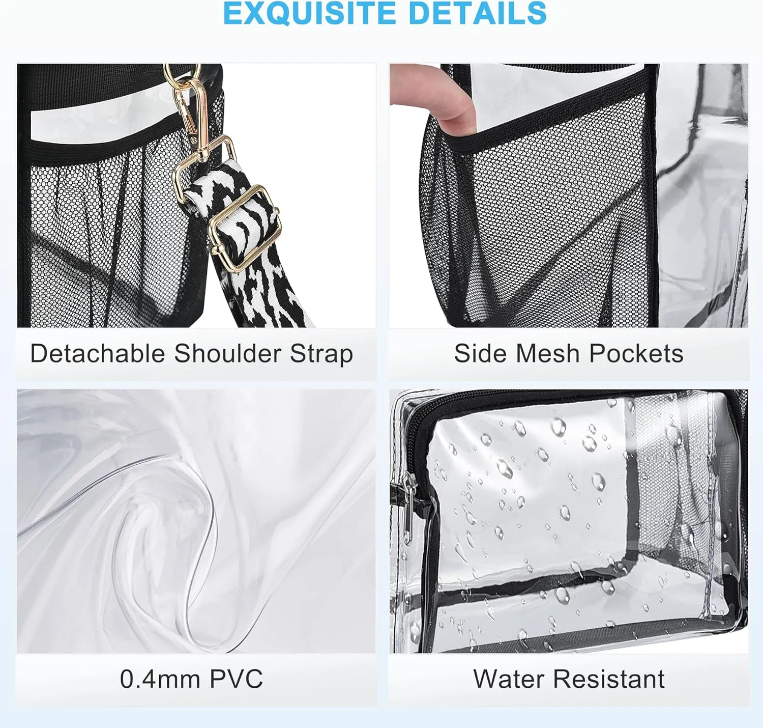 Bagenius Clear Bag Stadium Approved 12612 Clear bag for Stadium Events Sports Concert Festival Work