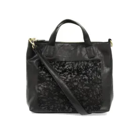 Black Abstract Pocket Convertible Tote