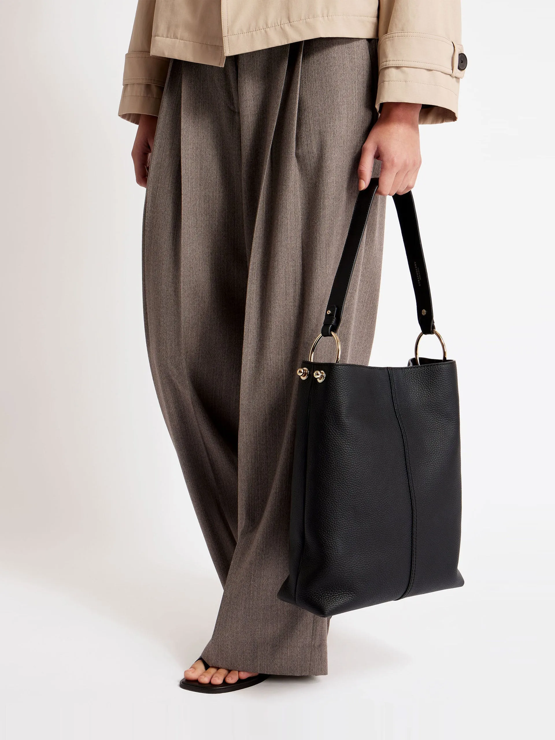 Black Lana hobo midi bag