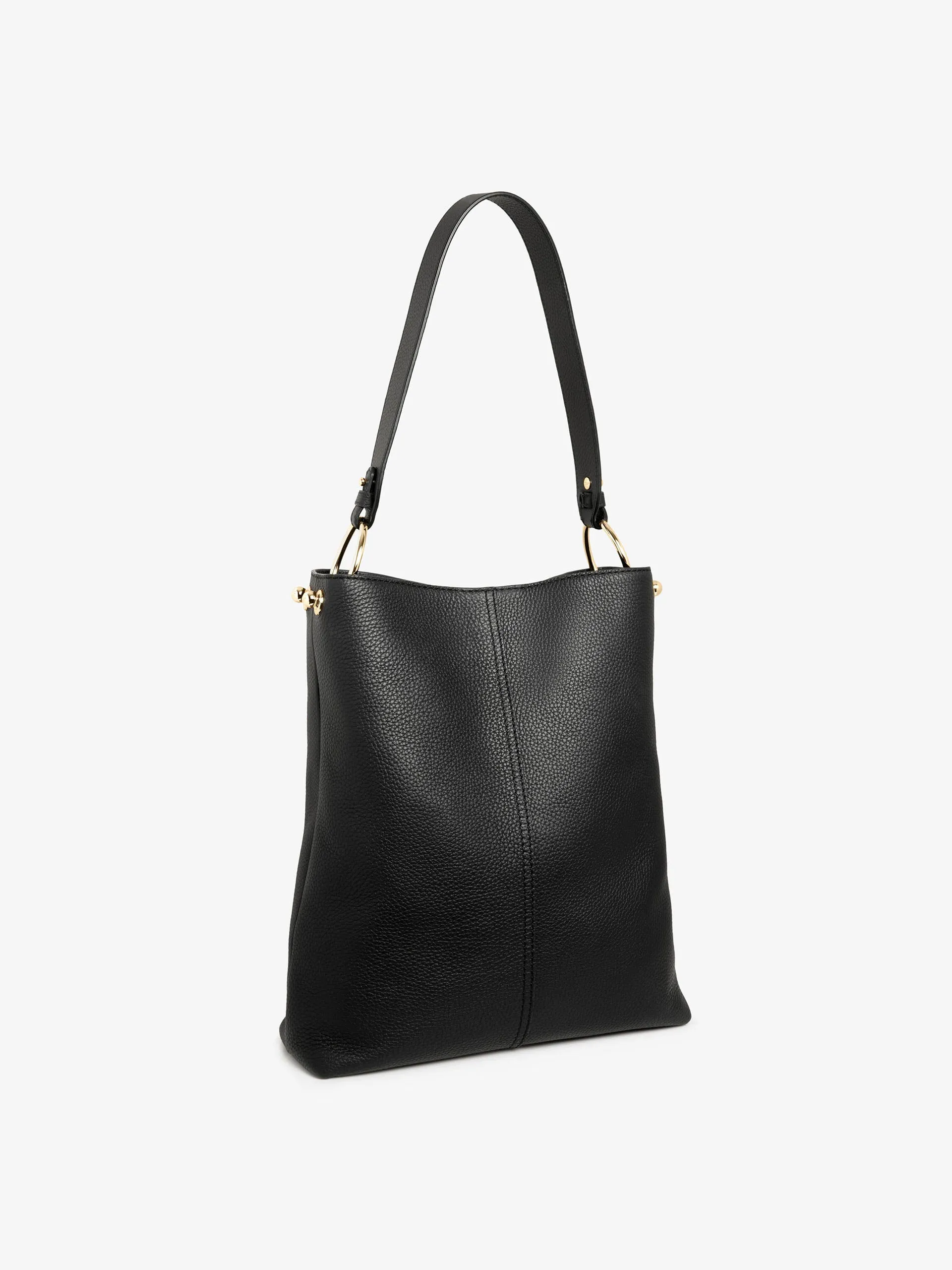 Black Lana hobo midi bag