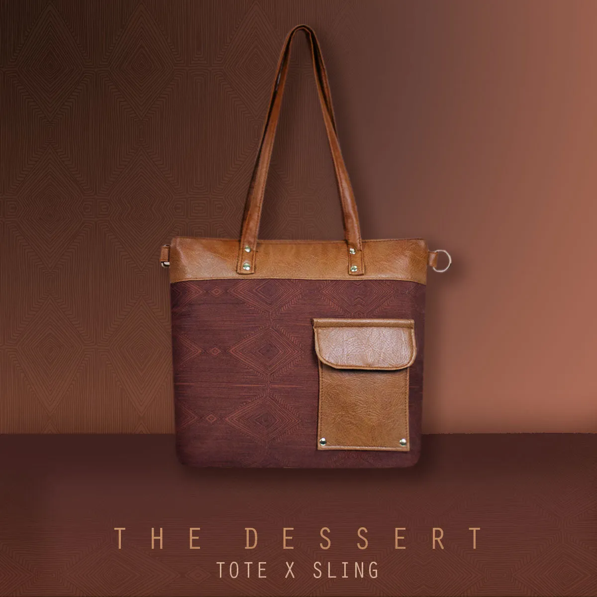 Brown Beauty Shoulder Bag with Sling
