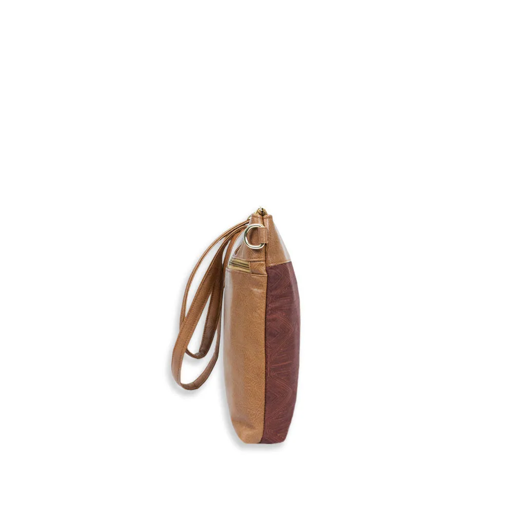 Brown Beauty Shoulder Bag with Sling