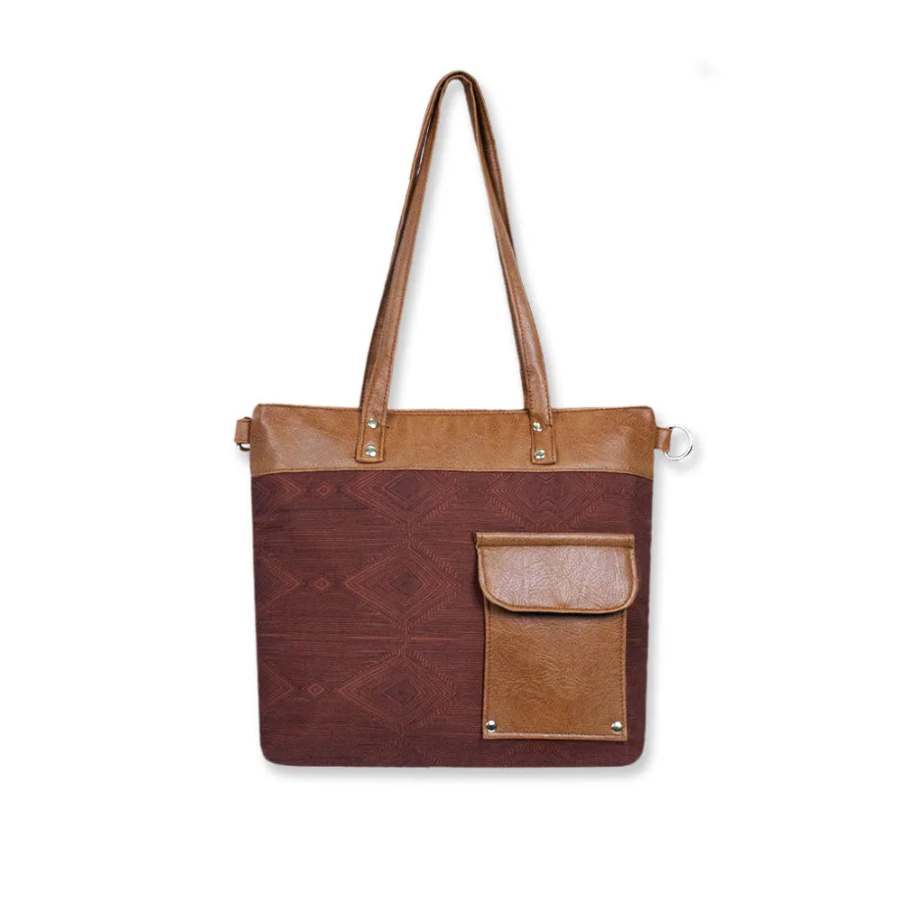 Brown Beauty Shoulder Bag with Sling