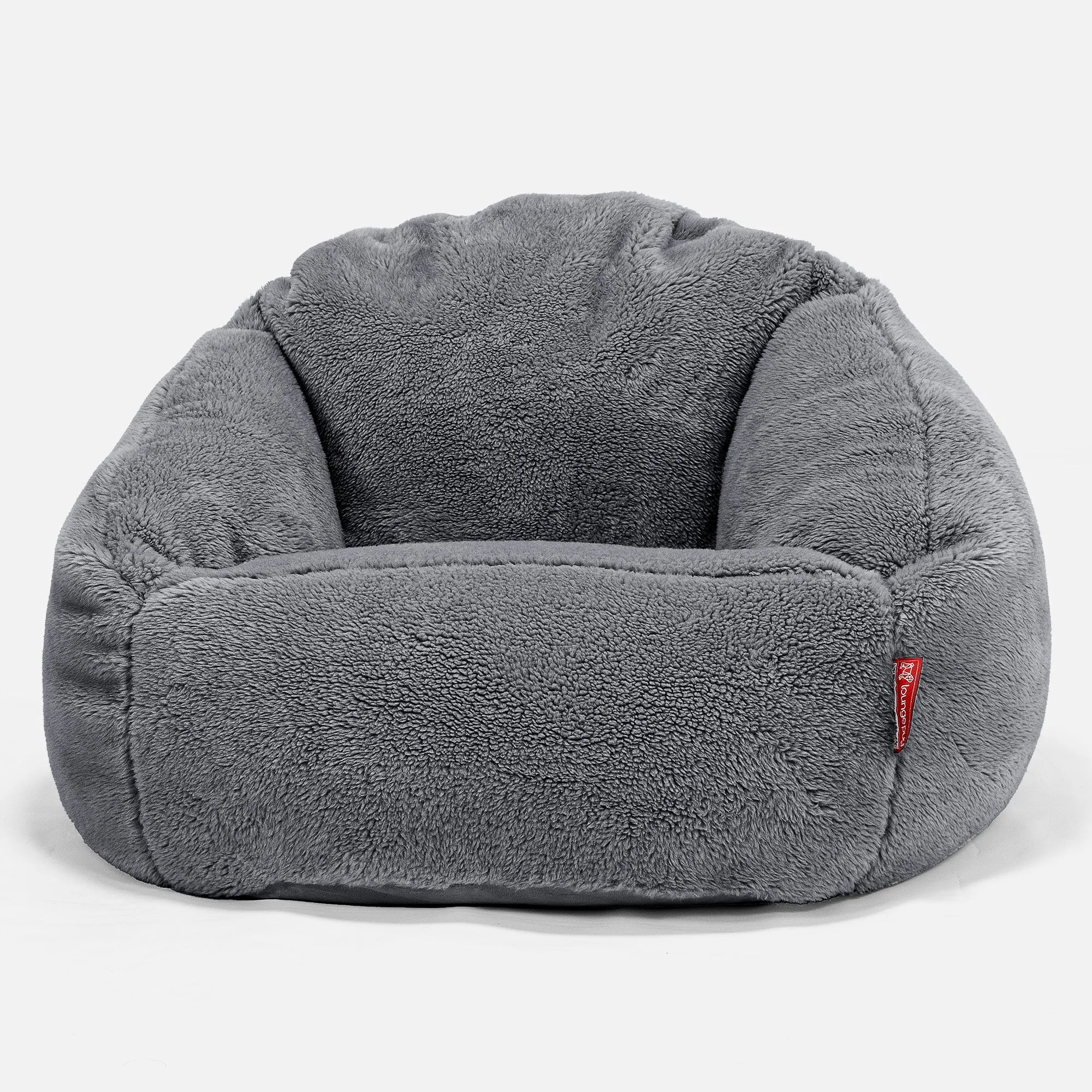 Bubble Bean Bag Chair - Teddy Faux Fur Dark Grey
