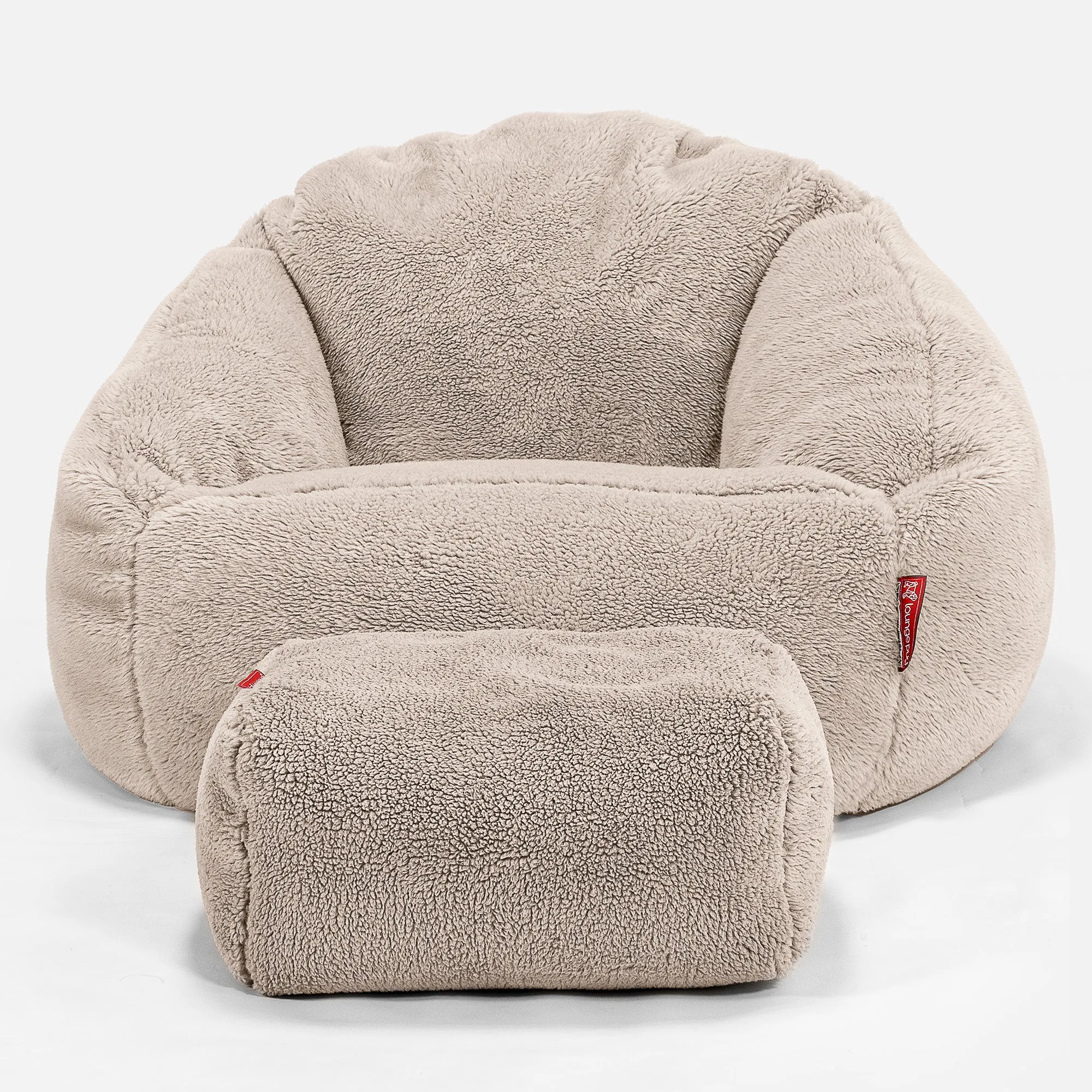 Bubble Bean Bag Chair - Teddy Faux Fur Mink
