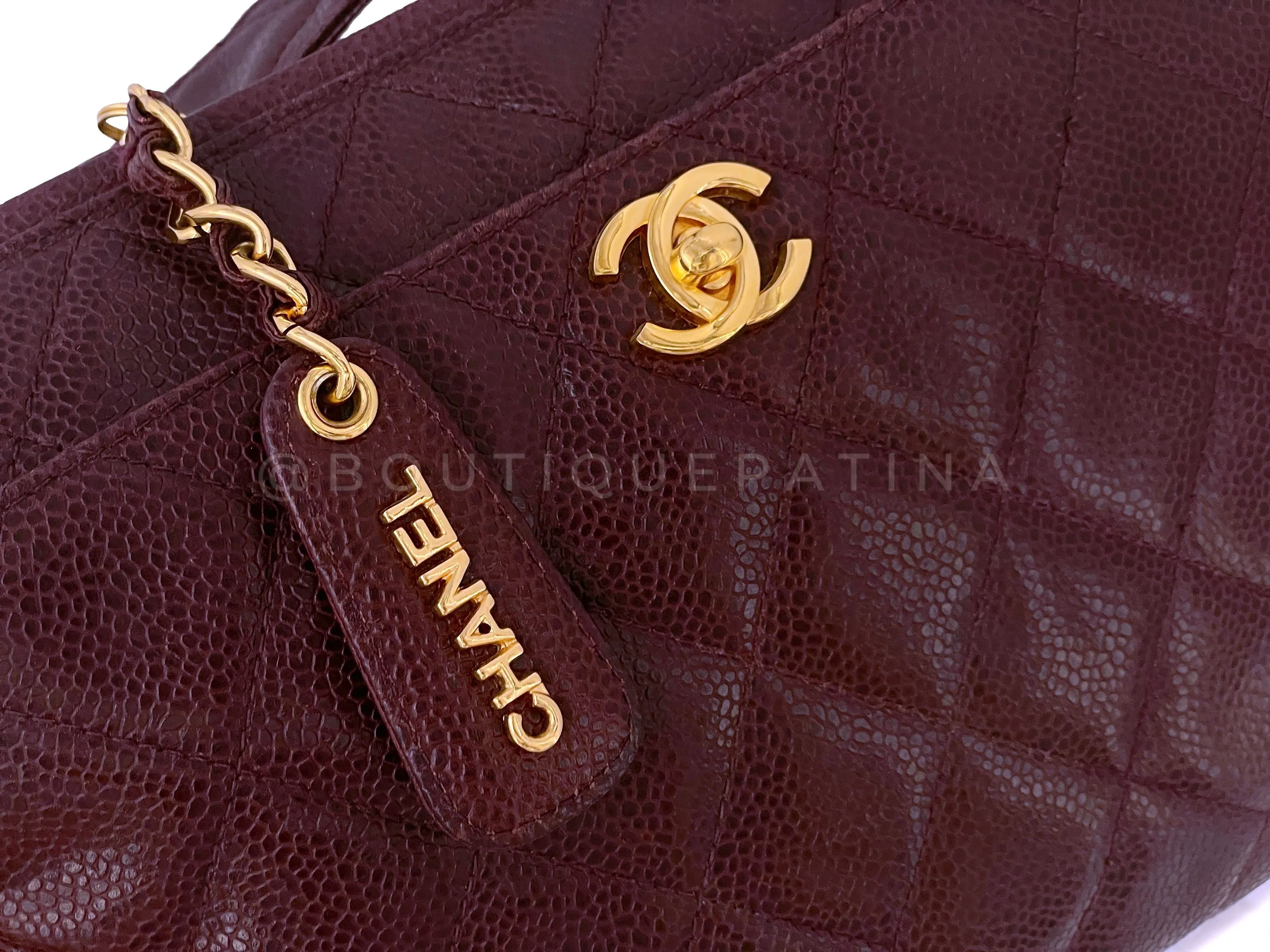 Chanel 1996 Vintage Classic Camera Case Messenger Bag Red Wine Burgundy