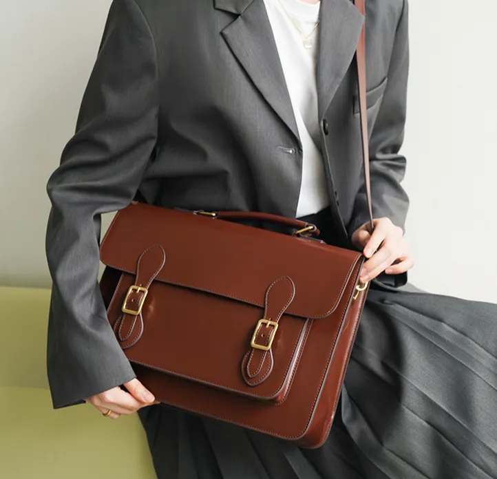 Classic Convertible Leather Backpack School Bag Satchel Briefcase Handbag