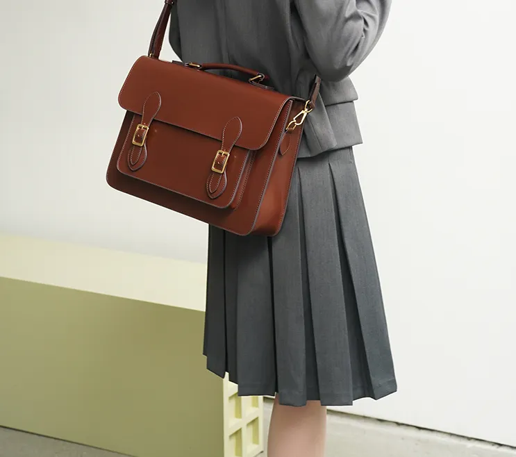 Classic Convertible Leather Backpack School Bag Satchel Briefcase Handbag