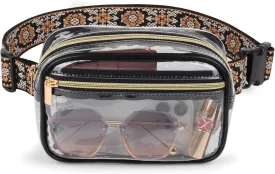 Clear Fanny Pack Stadium ApprovedBunnychill Clear Belt Bag Cross Body Bag for Women Men Transparent Waist Bag Crossbody Purse with Adjustable Belt for Sports, Beach, Events, Concerts, Festivals