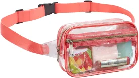 Clear Fanny Pack,Stadium Approved Clear Belt Bag for Women Men,Crossbody Waist Bag for Workout,Festival, Games,Travel and Concerts