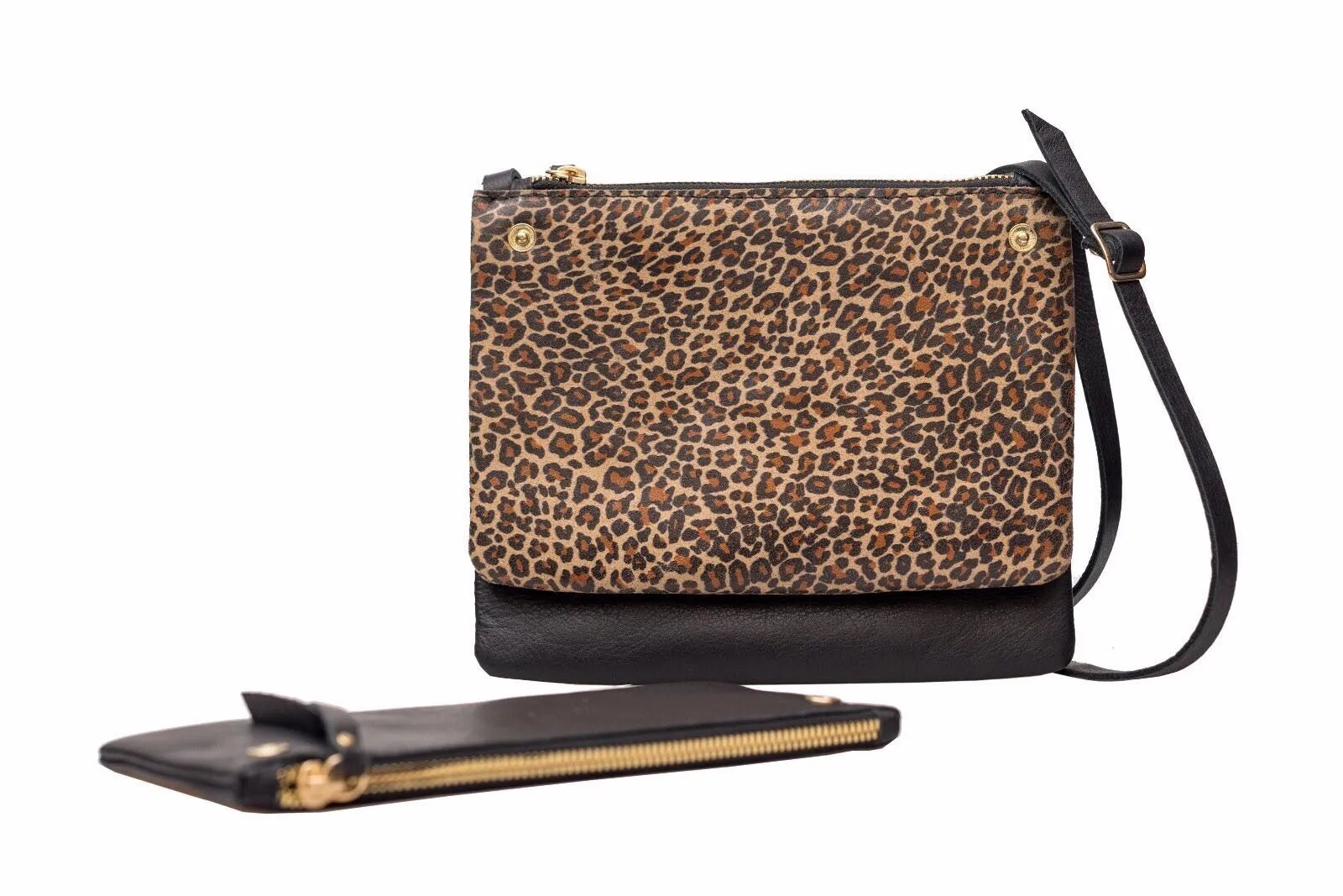 Clutch/ cross-body bag/ The convertible leather bag