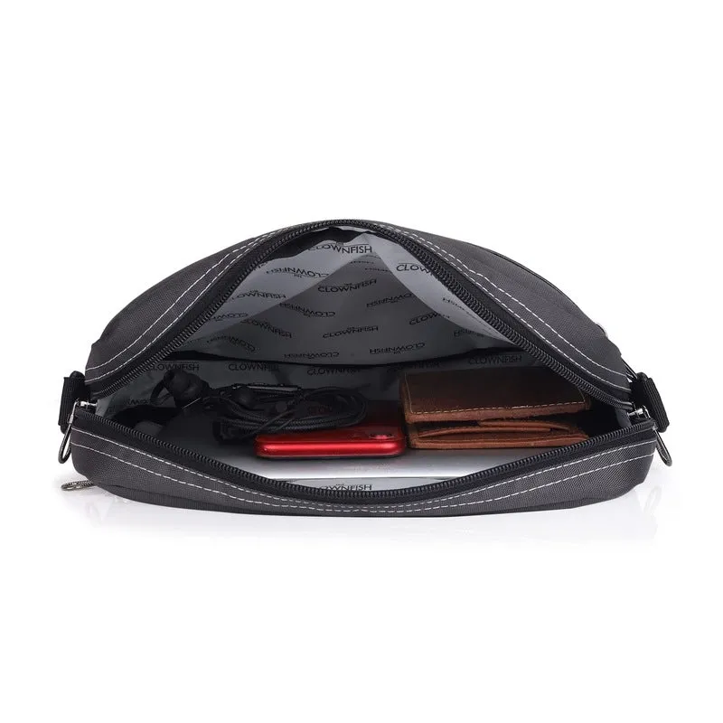 Compact Polyester Sling Bag with Adjustable Strap | 1 Compartment | Charcoal Black