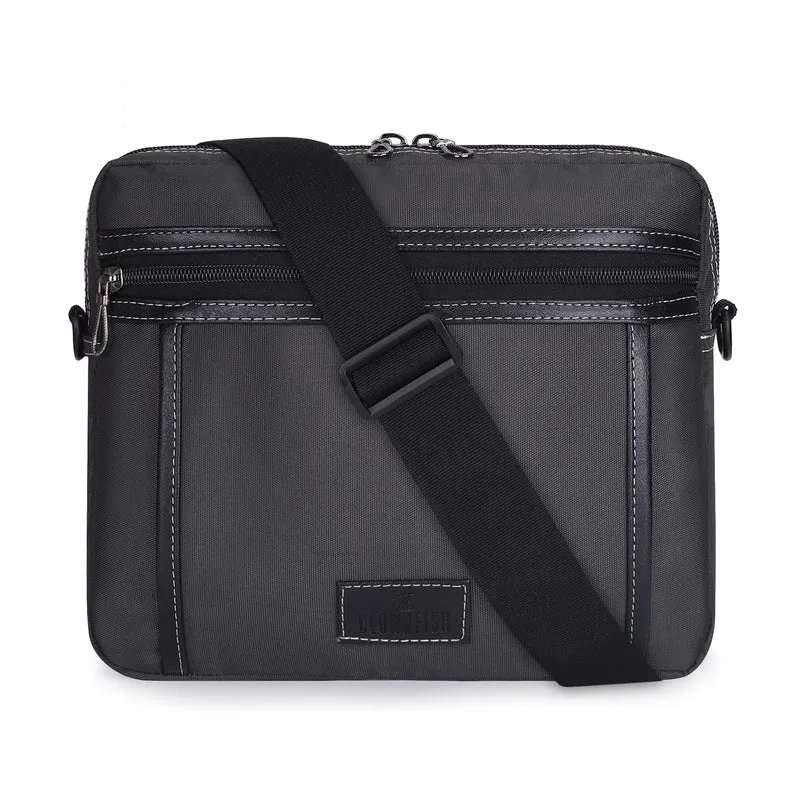 Compact Polyester Sling Bag with Adjustable Strap | 1 Compartment | Charcoal Black