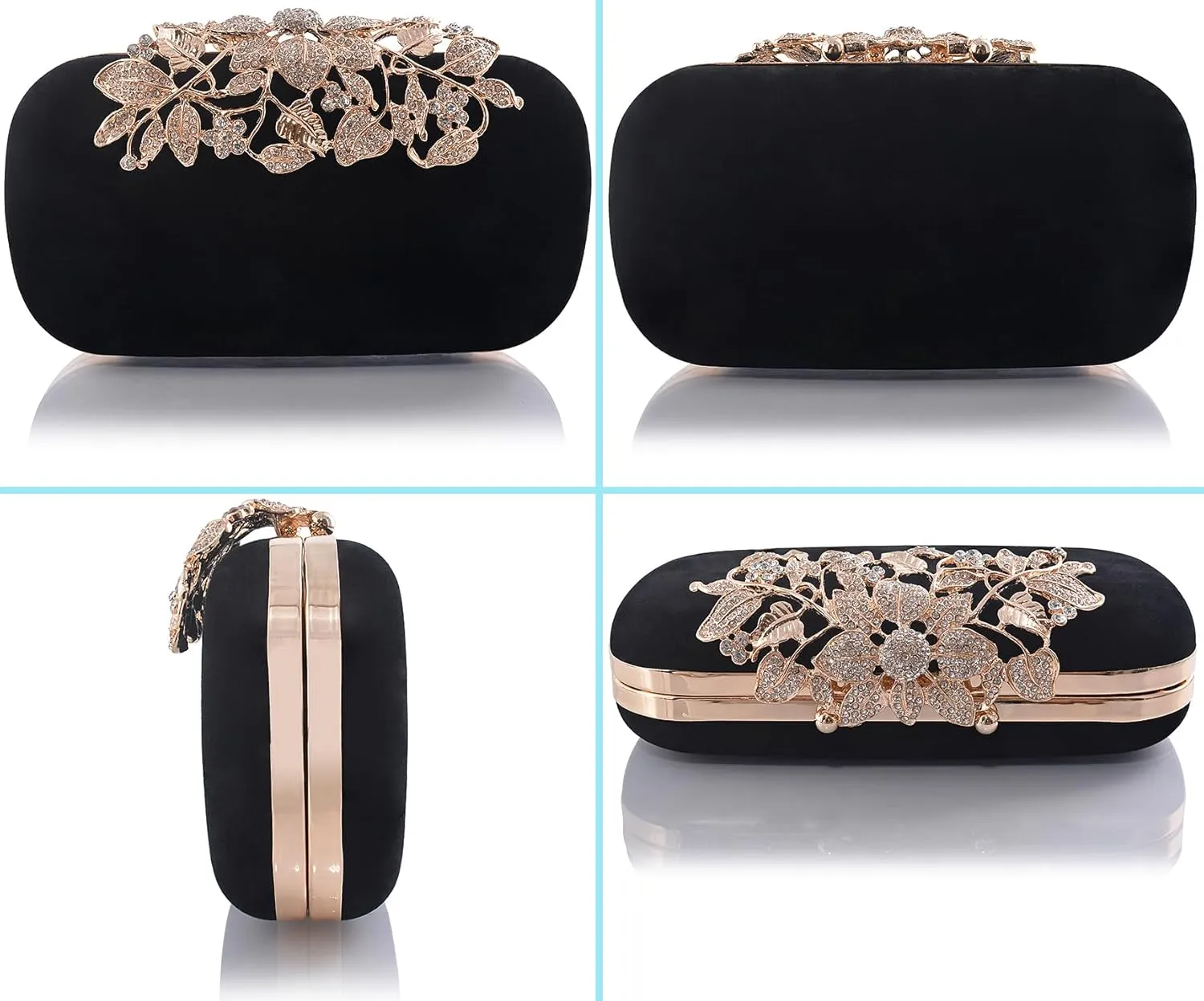 Crystal Evening Bag Rhinestone Bride and Bridesmaid Wedding Prom Party Formal Clutch Purses for Women Evening