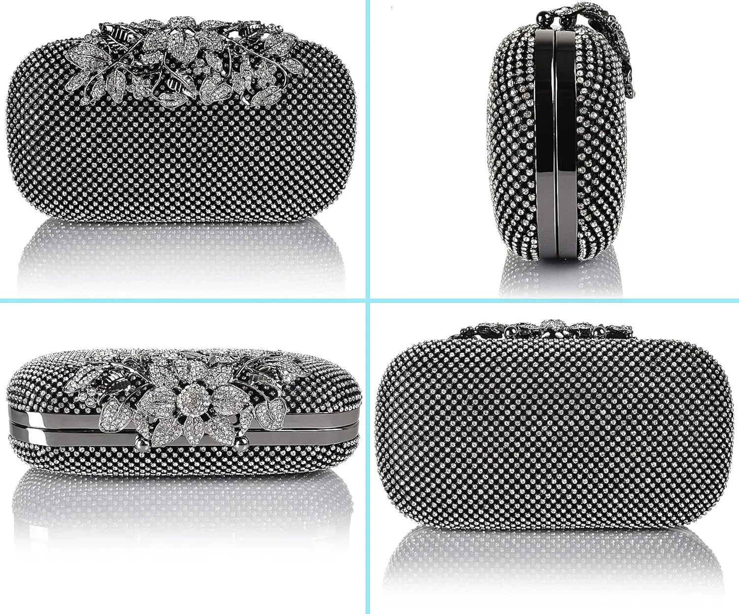 Crystal Evening Bag Rhinestone Bride and Bridesmaid Wedding Prom Party Formal Clutch Purses for Women Evening
