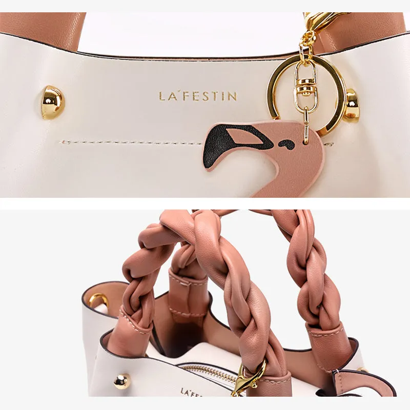 Cute Bucket Bag Womens Leather Handbags Tote Bag Crossbody Bags