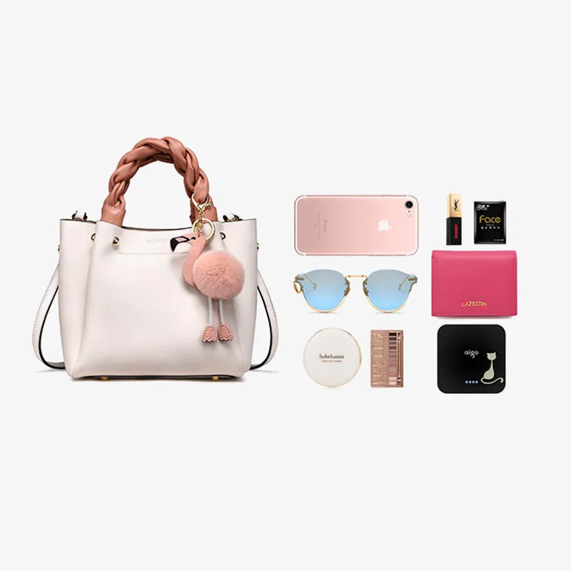 Cute Bucket Bag Womens Leather Handbags Tote Bag Crossbody Bags