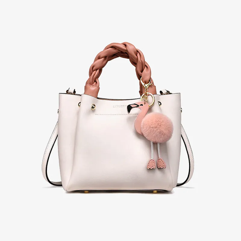 Cute Bucket Bag Womens Leather Handbags Tote Bag Crossbody Bags