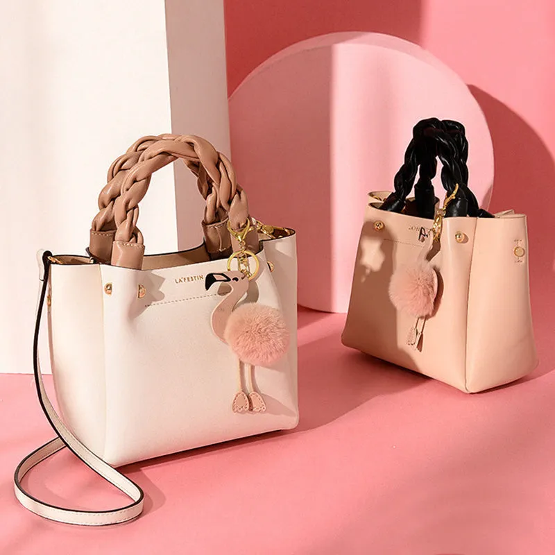 Cute Bucket Bag Womens Leather Handbags Tote Bag Crossbody Bags