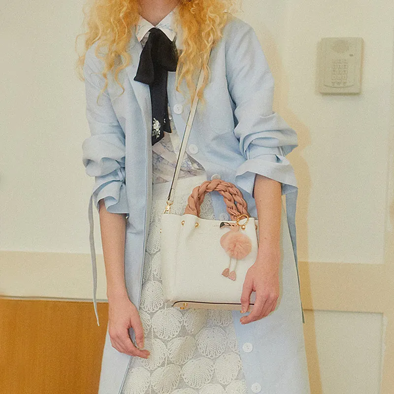 Cute Bucket Bag Womens Leather Handbags Tote Bag Crossbody Bags