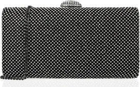 Dexmay Large Rhinestone Purse with Crystal Clasp Evening Clutch Bag Formal Party Handbag