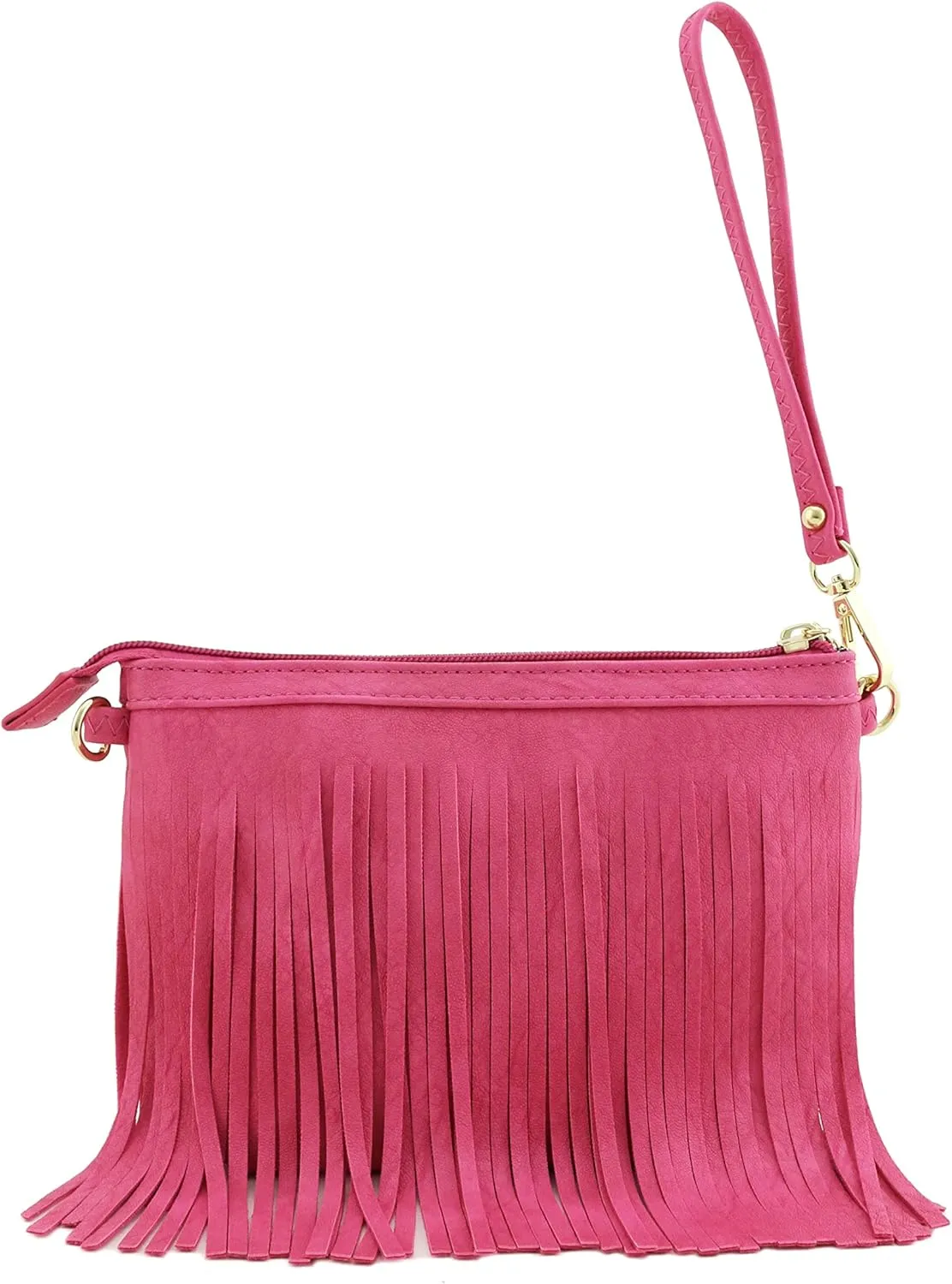 FashionPuzzle Small Fringe Crossbody Bag with Wrist Strap