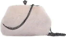 Fur Story Tote Bag Faux Fur Purses for Women Plush Handbag Fuzzy Shoulder Bag Big Capacity Black Purse for womens Girls