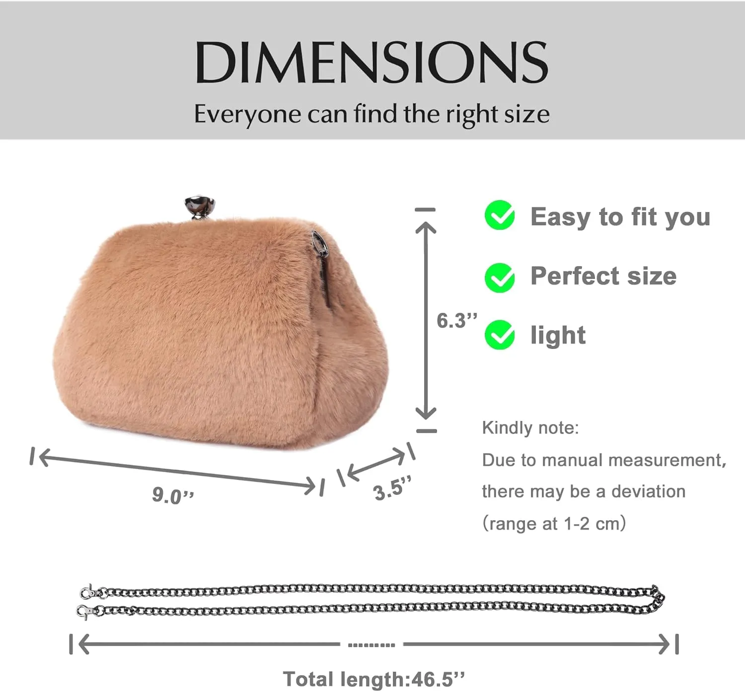 Fur Story Tote Bag Faux Fur Purses for Women Plush Handbag Fuzzy Shoulder Bag Big Capacity Black Purse for womens Girls