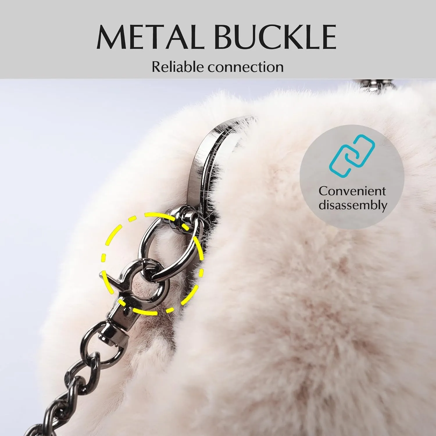 Fur Story Tote Bag Faux Fur Purses for Women Plush Handbag Fuzzy Shoulder Bag Big Capacity Black Purse for womens Girls