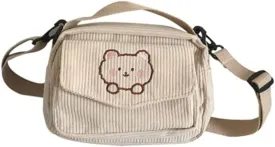 GGOOB Kawaii Purse Crossbody Bag and Wallet - Corduroy Purse