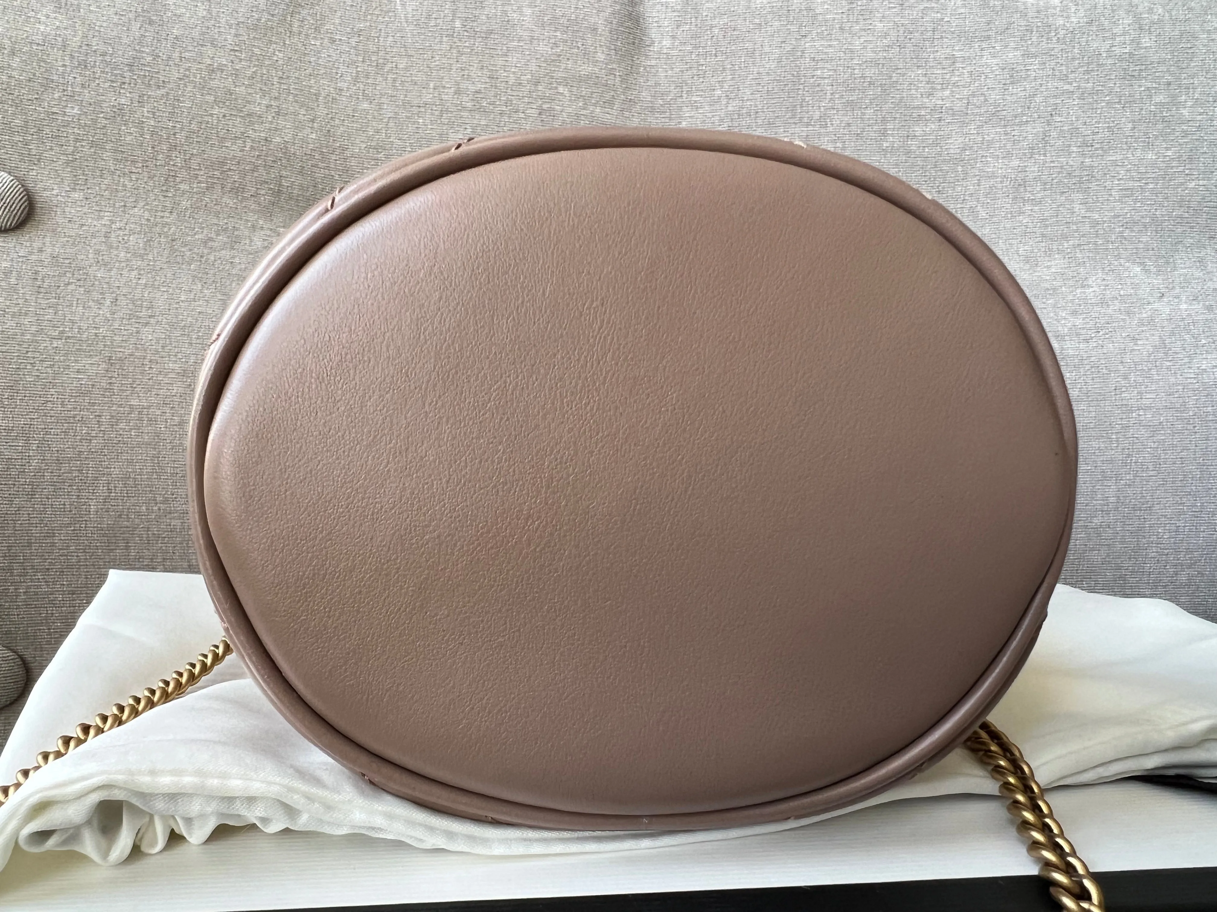 Gucci GG Dusty Pink Marmont GG Mini Bucket Bag (RRP £825)