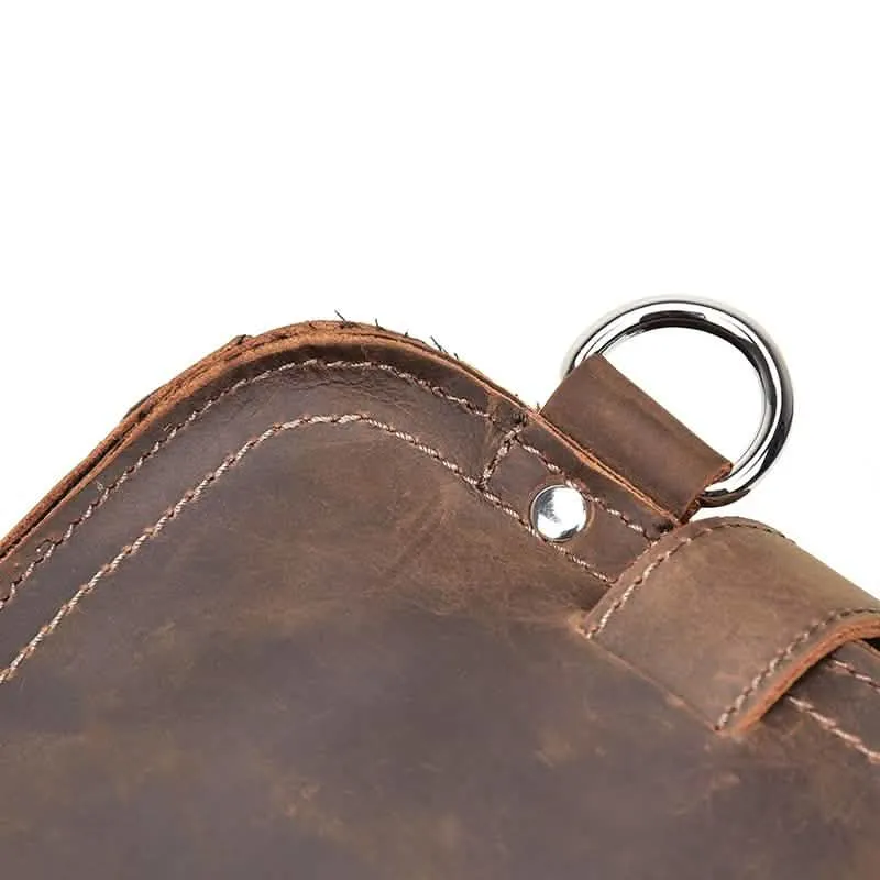 Gustav Classic Leather Courier Bag | Roomy Vintage Shoulder Satchel