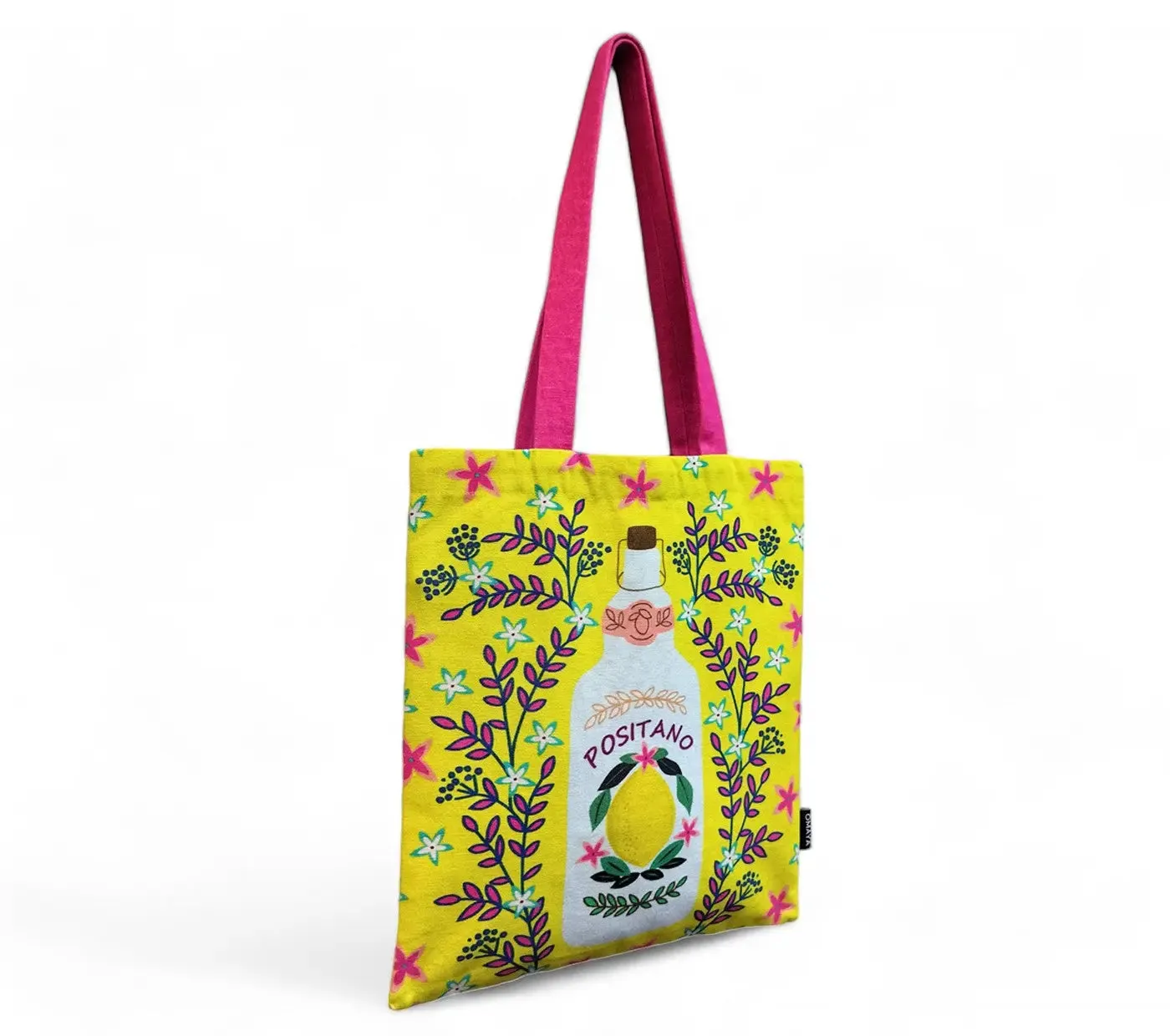 House of Omaya Printed Positano Cotton Canvas Tote Bag 34x36 Cms