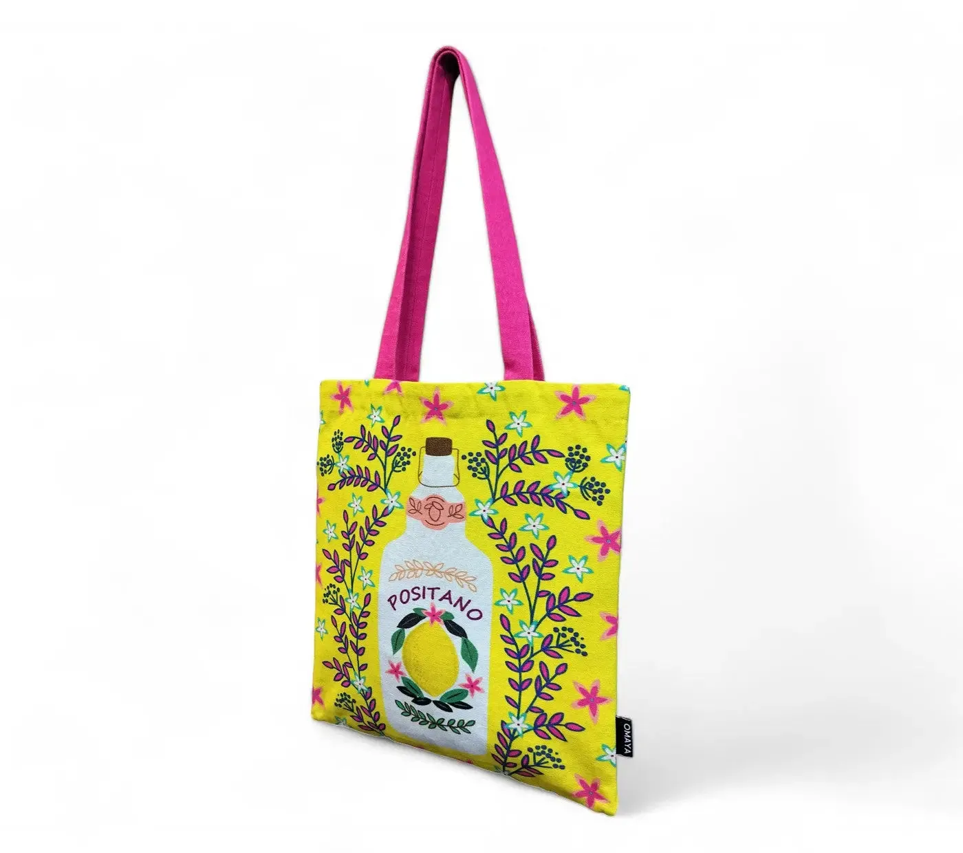 House of Omaya Printed Positano Cotton Canvas Tote Bag 34x36 Cms