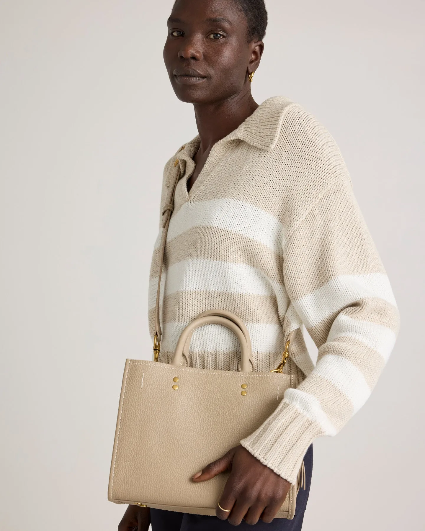 Italian Leather Mini Convertible Satchel