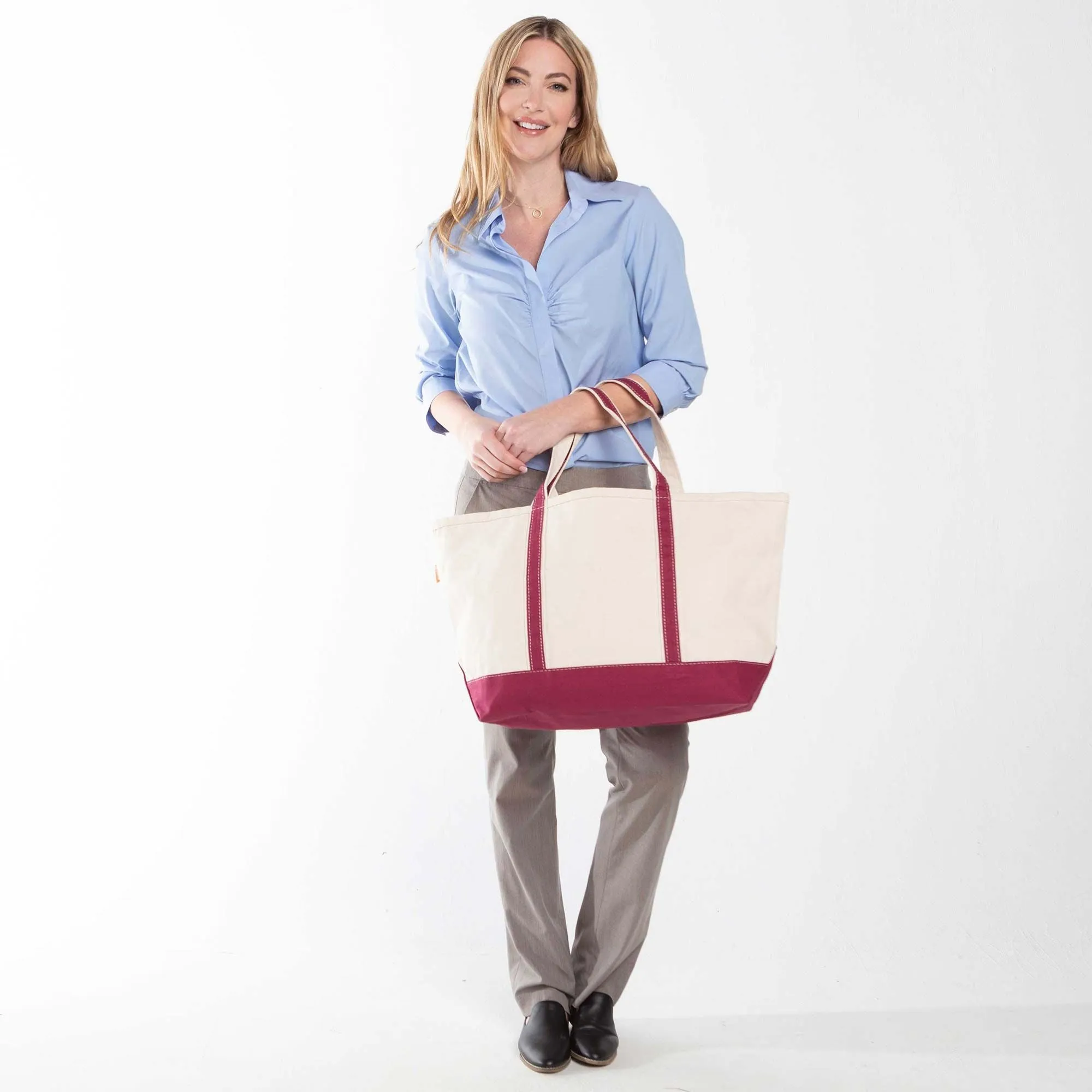 Junior League Canvas Boat Tote - Icon Logo Tote