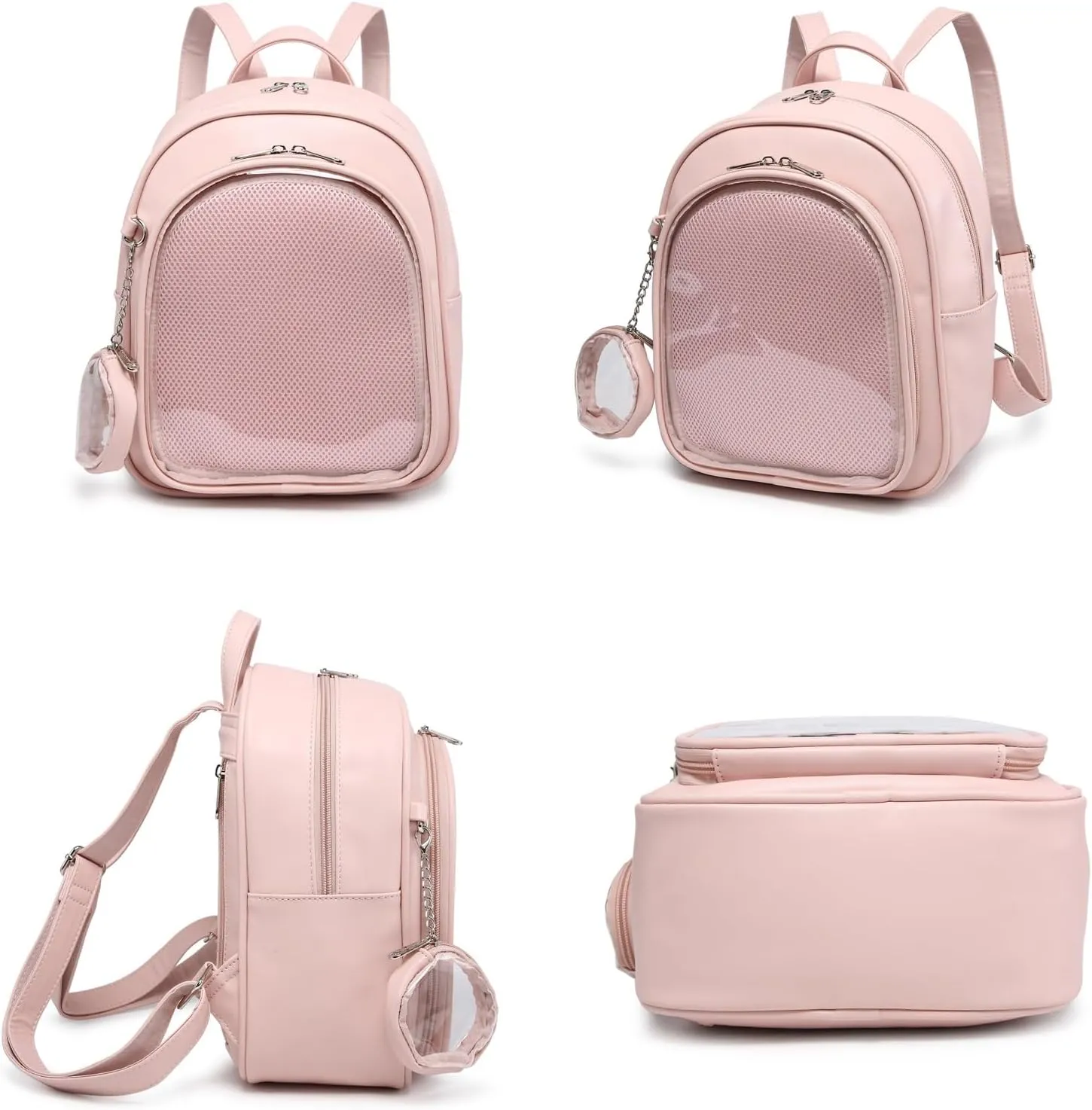 Kawaii Backpack PU Leather Ita Bag Aesthetic Cute Purse Pin Display