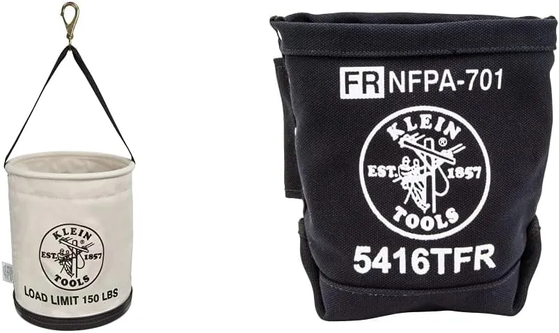 Klein Tools Canvas Bucket   Flame Resistant Bolt Bag
