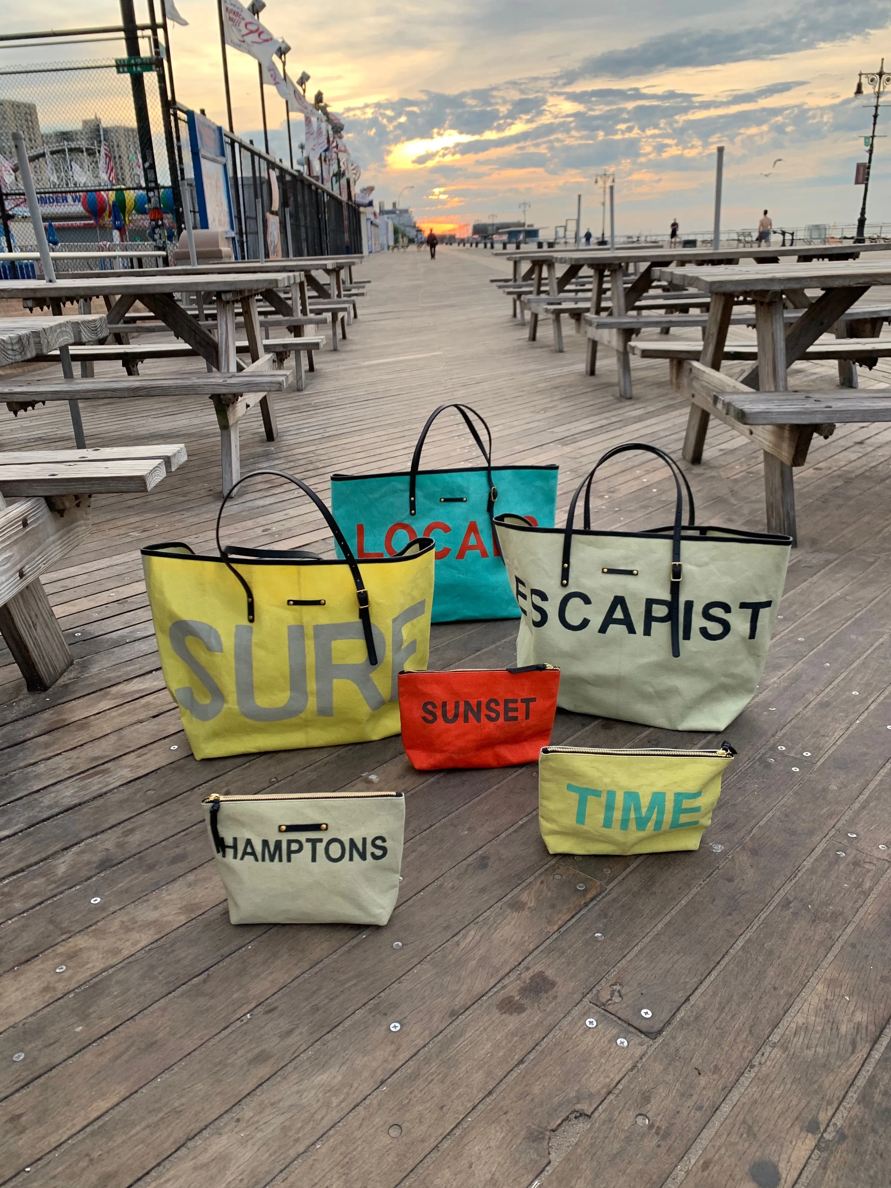 Locals Only Hand Painted Beach Tote
