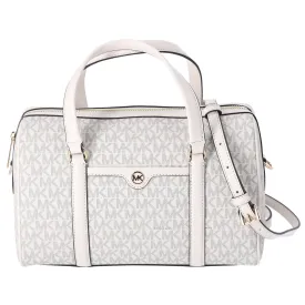 Michael Kors Jet Set Travel Medium Duffle Satchel Light Cream MK