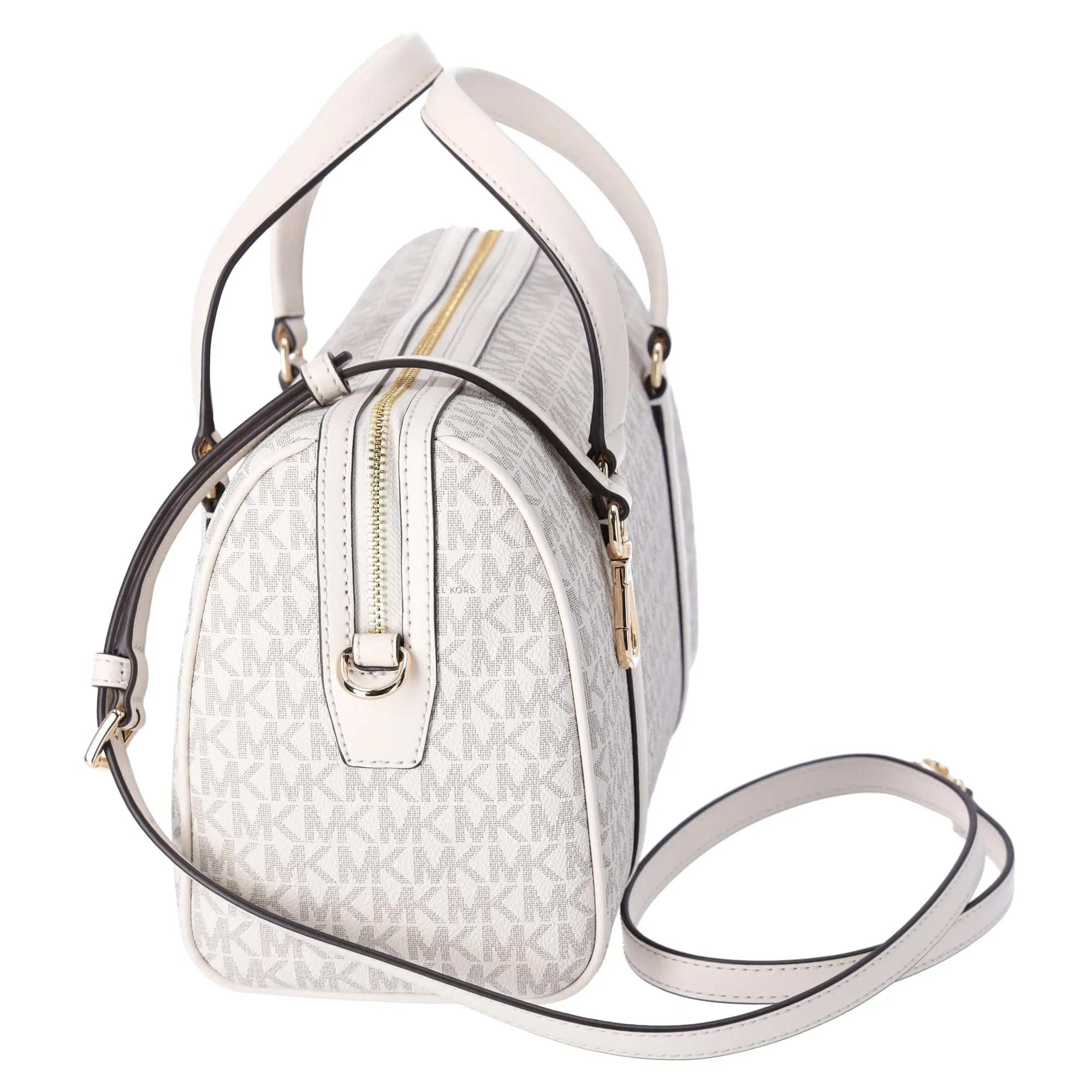 Michael Kors Jet Set Travel Medium Duffle Satchel Light Cream MK