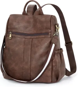 Missnine Backpack Purse for Women, PU Leather Anti-theft Backpack, Ladies Convertible Satchel Bags, Shoulder Bag for Travel, Work, Trip, Coffee