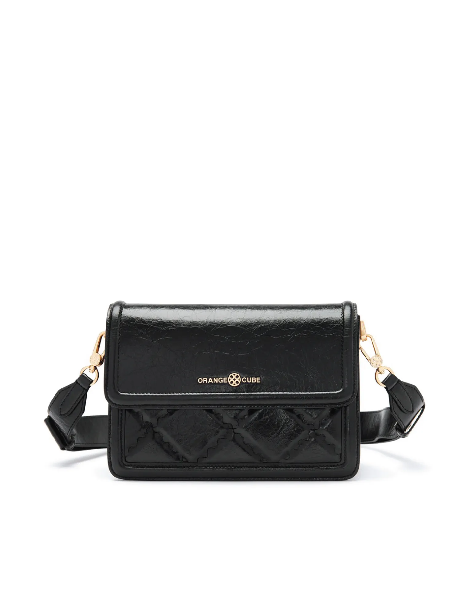 Mosaic Compact Messenger Bag - Black